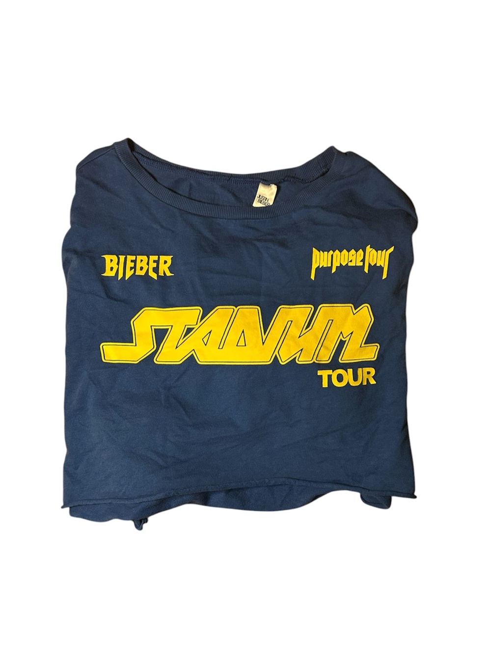 Justin Bieber 2017 Stadium Tour long sleeve crop top